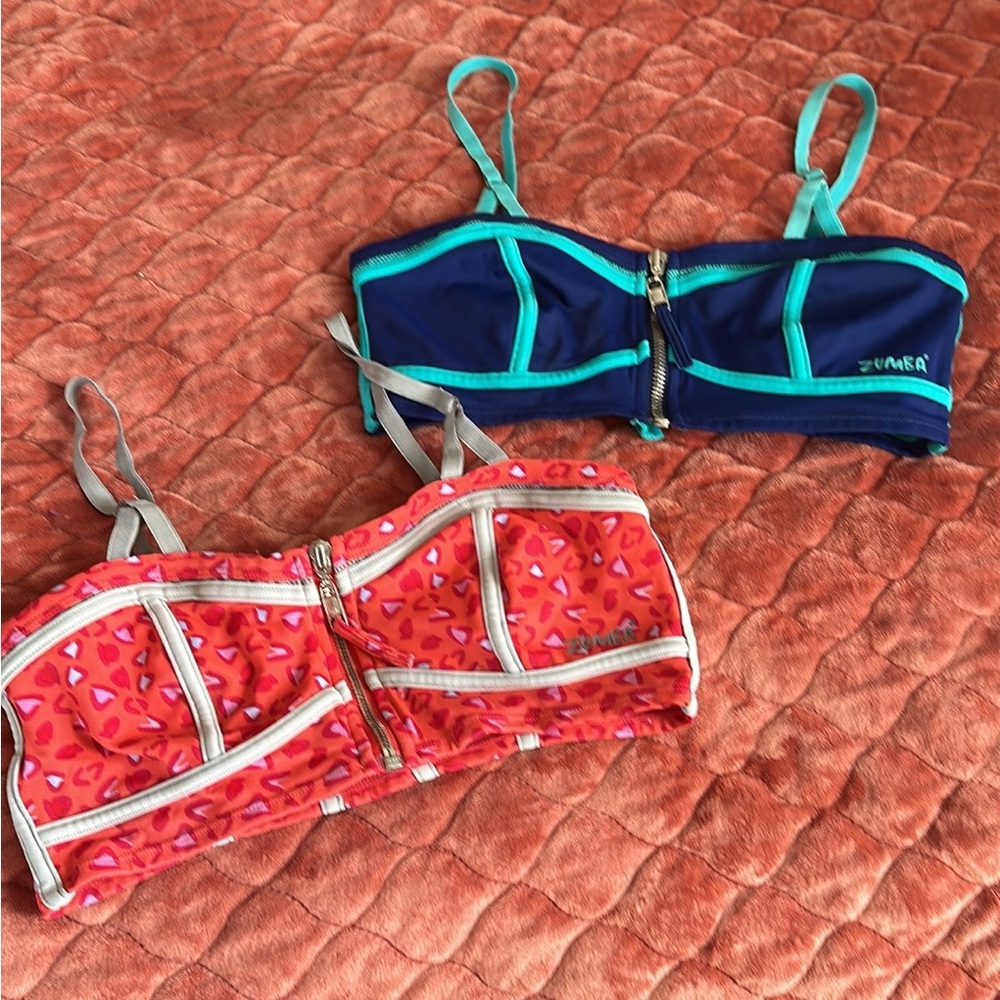 Zumba zip sports bras